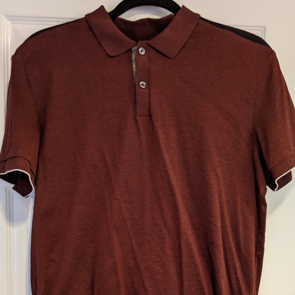 Hugo Boss slim-fit polo shirt in maroon, size Medium